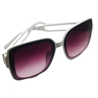  "Malukks Premium Line Exclusive Dark Sienna Sunglasses with Trending Shape and Chic White Frame Ladies Or Girls" - White, Free Size