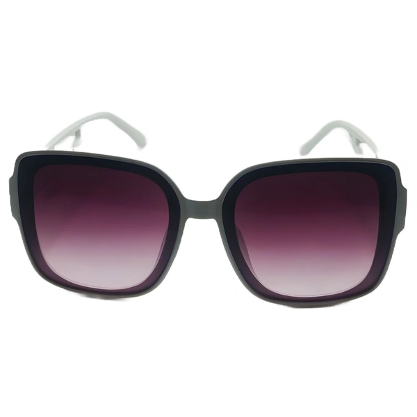  "Malukks Premium Line Exclusive Dark Sienna Sunglasses with Trending Shape and Chic White Frame Ladies Or Girls" - White, Free Size