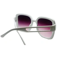  "Malukks Premium Line Exclusive Dark Sienna Sunglasses with Trending Shape and Chic White Frame Ladies Or Girls" - White, Free Size