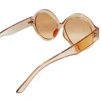 "Malukks Luxury Line Exclusive Desert Sand Round Sunglasses with Mirror Cut Frame Girls" - Free Size, Desert Sand