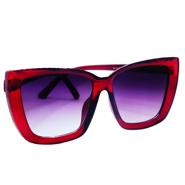 "Exclusively MALUKKS: Luxury Class Purple Sunglasses with Cadmium Red Frame - Limited Edition Special Girls" - Free Size, Cadmium Red