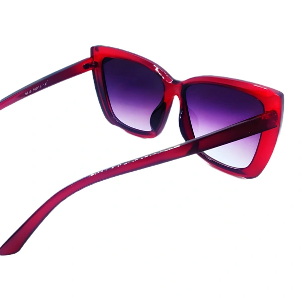"Exclusively MALUKKS: Luxury Class Purple Sunglasses with Cadmium Red Frame - Limited Edition Special Girls" - Free Size, Cadmium Red