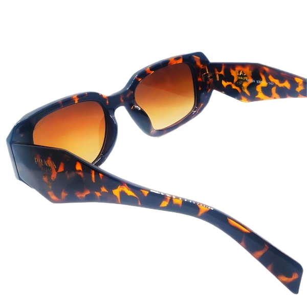 "Exclusively MALUKKS: Chic Leopard Brown Sunglasses for the Ultimate in Luxury Unisex" - Brown, Free Size