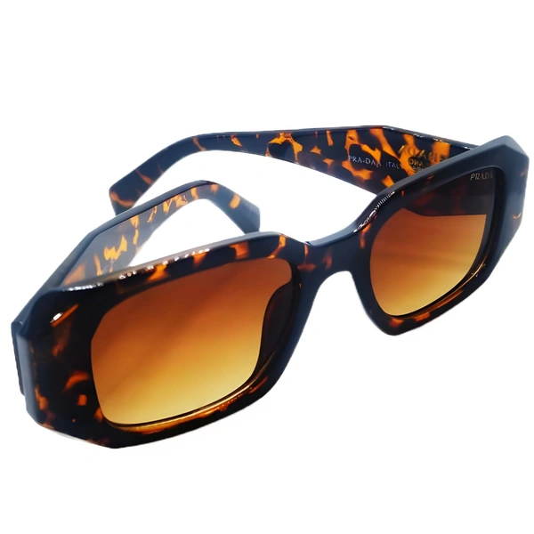 "Exclusively MALUKKS: Chic Leopard Brown Sunglasses for the Ultimate in Luxury Unisex" - Brown, Free Size