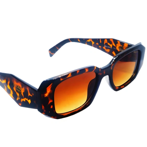 "Exclusively MALUKKS: Chic Leopard Brown Sunglasses for the Ultimate in Luxury Unisex" - Brown, Free Size