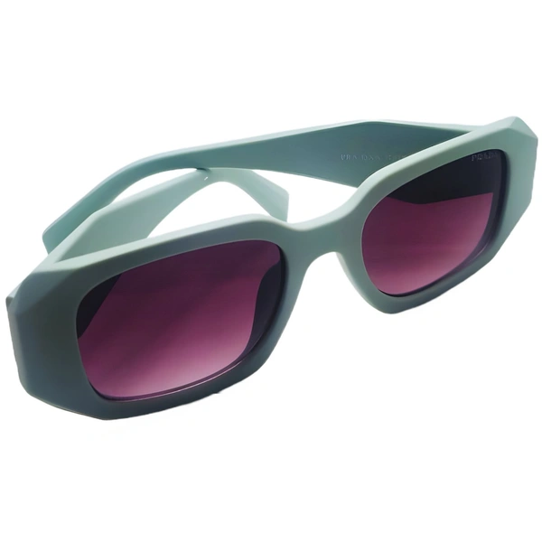 "Unveil Timeless Elegance: MALUKKS Exclusive Bistri Shade & Granny Smith Frame Sunglasses Unisex" - Free Size, Granny Smith