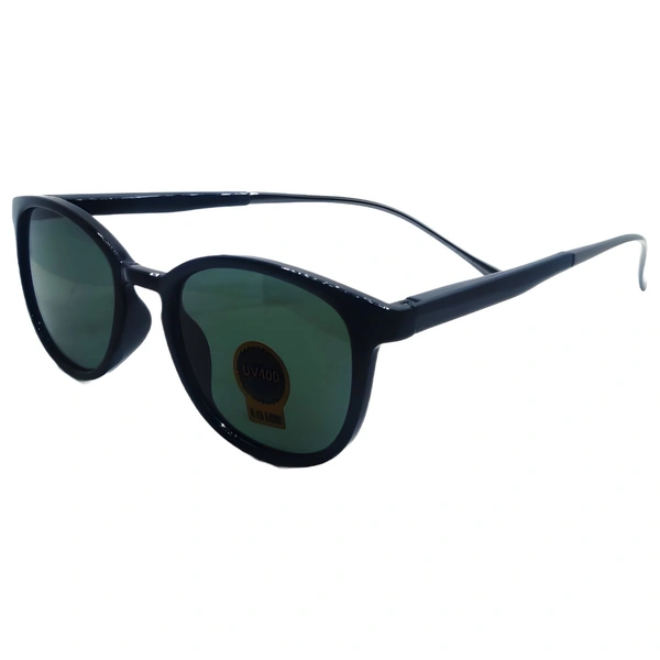 "Exclusive MALUKKS Limited Edition Glossy Touch Timber Green Shade Sunglasses Unisex" - Black, Adjustable