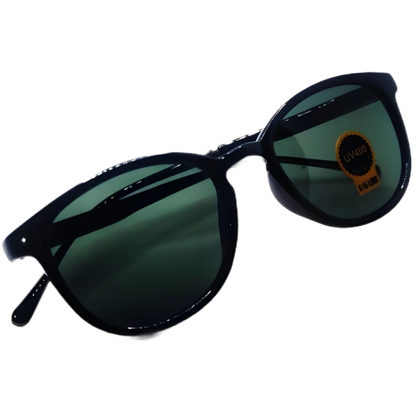 "Exclusive MALUKKS Limited Edition Glossy Touch Timber Green Shade Sunglasses Unisex" - Black, Adjustable