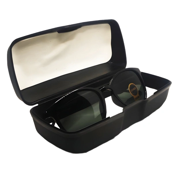 "Exclusive MALUKKS Limited Edition Glossy Touch Timber Green Shade Sunglasses Unisex" - Black, Adjustable
