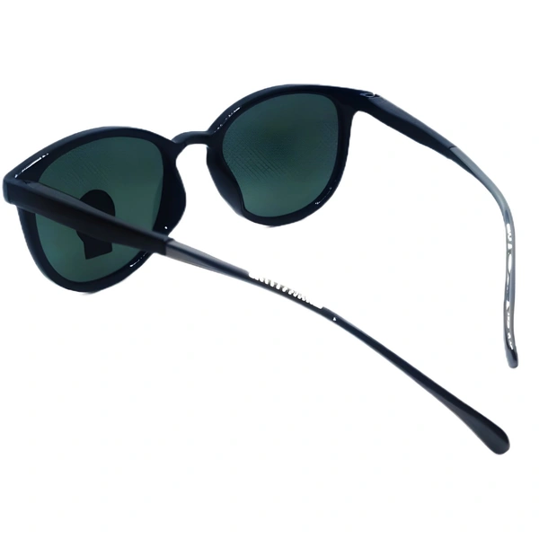 "Exclusive MALUKKS Limited Edition Glossy Touch Timber Green Shade Sunglasses Unisex" - Black, Adjustable