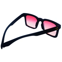 "Malukks Light Weight Class Orange Red Shade Square Shape with Matte Black Frame" - Free Size, Orange Red