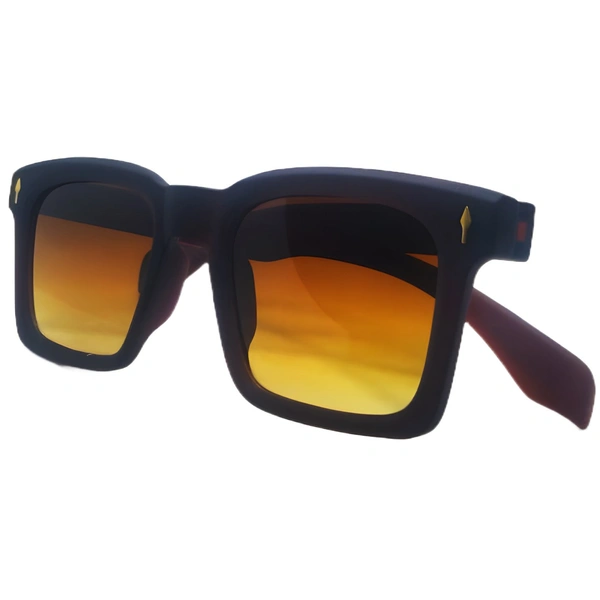 "Sleek Z Brown Square Sunglasses by MALUKKS - Starting Class Elegance Boys" - Brown, Free Size