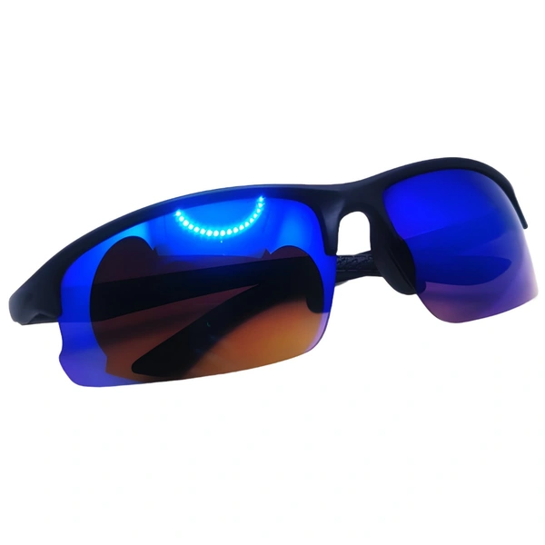 "MALUKKS Sports Class Brandeis Blue Sunglasses: Unleash Your Athletic Prowess!" - Free Size, Brandeis Blue