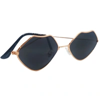 "🖤 MALUKKS Premium Class Limited Edition Black Shade Rose Gold Frame Sunglasses - Elegance Redefined Unisex" - Black, Free Size