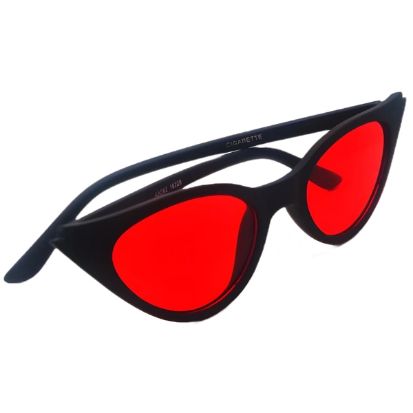 ♥️Red Blood Shade Special Edition Premium Class Round Sunglasses by MALUKKS - Unbeatable Style Girls - Free Size, Red Blood