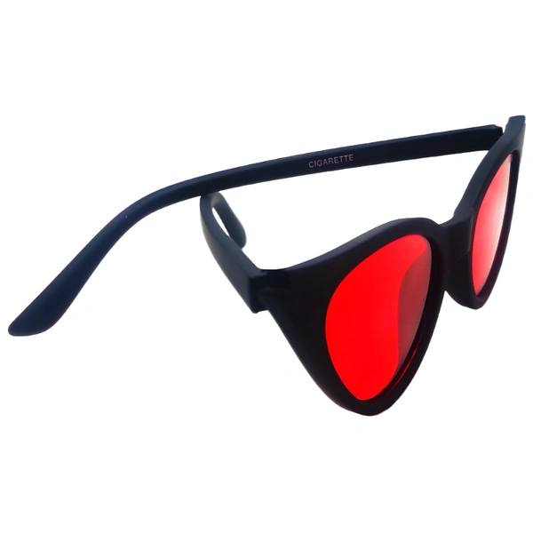♥️Red Blood Shade Special Edition Premium Class Round Sunglasses by MALUKKS - Unbeatable Style Girls - Free Size, Red Blood