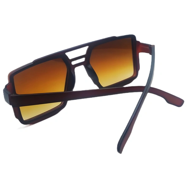 "Brown Special Edition Starting Class Square Sunglasses by MALUKKS - Trendsetter's Choice Boys" - Brown, Free Size