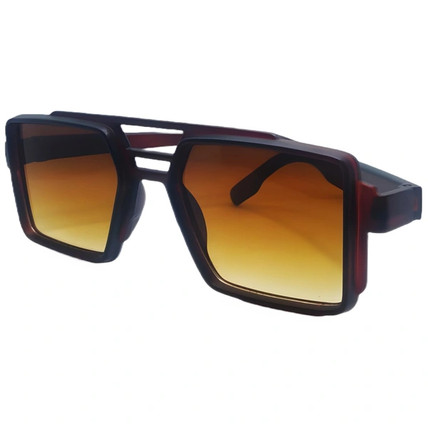 "Brown Special Edition Starting Class Square Sunglasses by MALUKKS - Trendsetter's Choice Boys" - Brown, Free Size