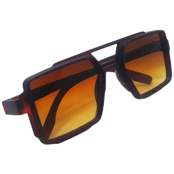 "Brown Special Edition Starting Class Square Sunglasses by MALUKKS - Trendsetter's Choice Boys" - Brown, Free Size