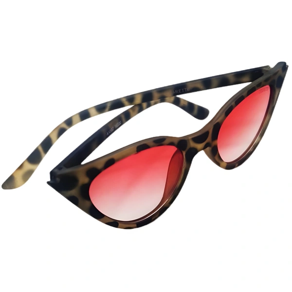 "Carmine Pink Python Sunglasses by MALUKKS - Premium Class, Limited Edition, Imported, Round Shape Girls" 🕶️🌟🐍 - Free Size, Carmine Pink
