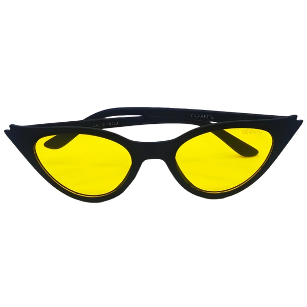 "Catch the Sun with MALUKKS Premium Yellow Sunglasses - Exclusive, Limited Edition, Perfect for Viral Style Girls" 🌞🕶️🛍️🌼 - Yellow, Free Size