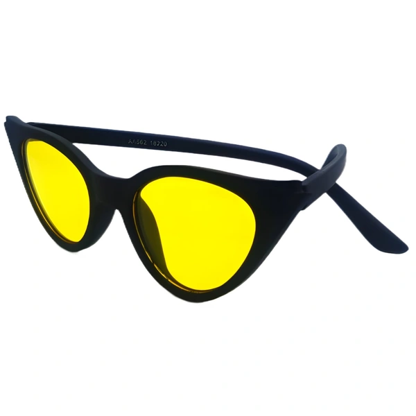"Catch the Sun with MALUKKS Premium Yellow Sunglasses - Exclusive, Limited Edition, Perfect for Viral Style Girls" 🌞🕶️🛍️🌼 - Yellow, Free Size