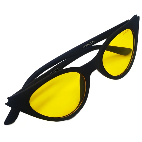"Catch the Sun with MALUKKS Premium Yellow Sunglasses - Exclusive, Limited Edition, Perfect for Viral Style Girls" 🌞🕶️🛍️🌼 - Yellow, Free Size
