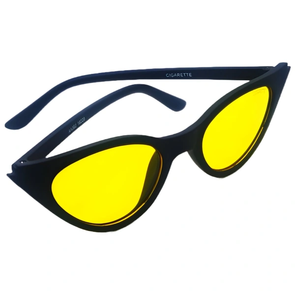 "Catch the Sun with MALUKKS Premium Yellow Sunglasses - Exclusive, Limited Edition, Perfect for Viral Style Girls" 🌞🕶️🛍️🌼 - Yellow, Free Size