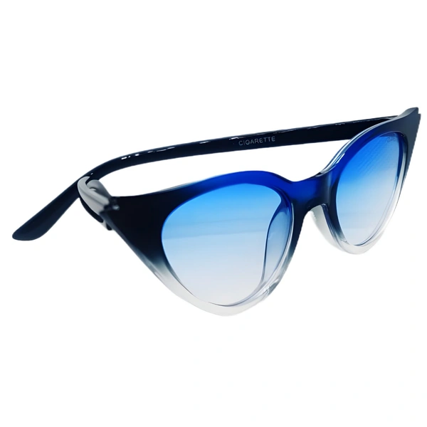 "Elevate Your Look with MALUKKS Premium Curious Blue Sunglasses - Exclusive, Limited Edition, Ideal for Viral Style Girls" 🌟🕶️🛍️💙🌈🔥 - Free Size, Curious Blue
