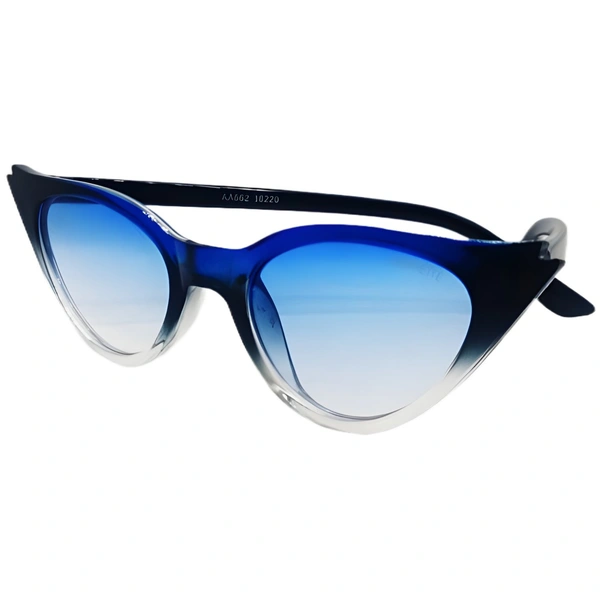 "Elevate Your Look with MALUKKS Premium Curious Blue Sunglasses - Exclusive, Limited Edition, Ideal for Viral Style Girls" 🌟🕶️🛍️💙🌈🔥 - Free Size, Curious Blue