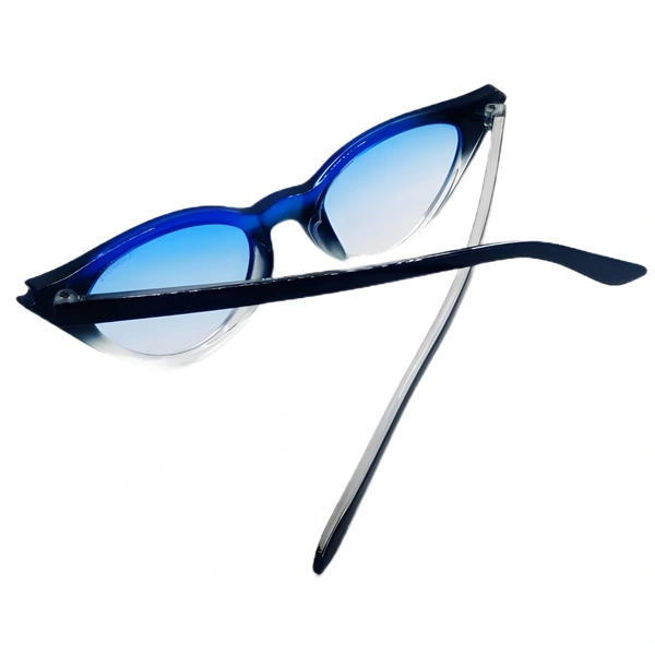 "Elevate Your Look with MALUKKS Premium Curious Blue Sunglasses - Exclusive, Limited Edition, Ideal for Viral Style Girls" 🌟🕶️🛍️💙🌈🔥 - Free Size, Curious Blue