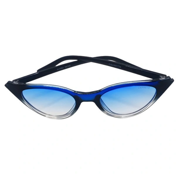 "Elevate Your Look with MALUKKS Premium Curious Blue Sunglasses - Exclusive, Limited Edition, Ideal for Viral Style Girls" 🌟🕶️🛍️💙🌈🔥 - Free Size, Curious Blue