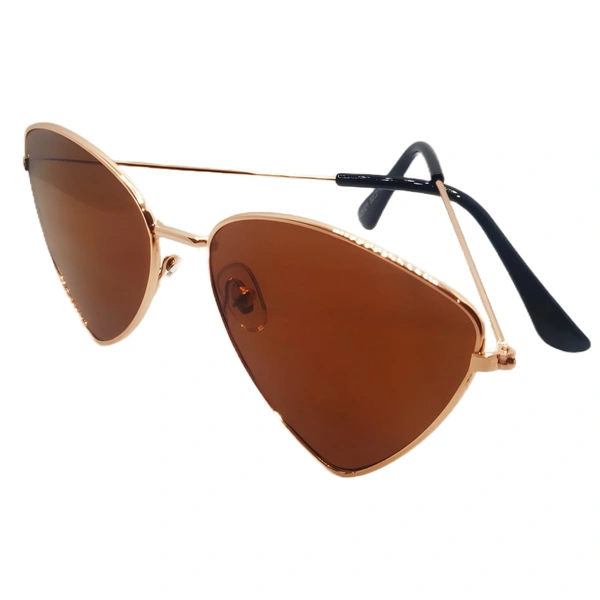 "🌟 MALUKKS Limited Edition Brown Shade Rose Gold Sunglasses Unisex 😎" - Brown, Free Size