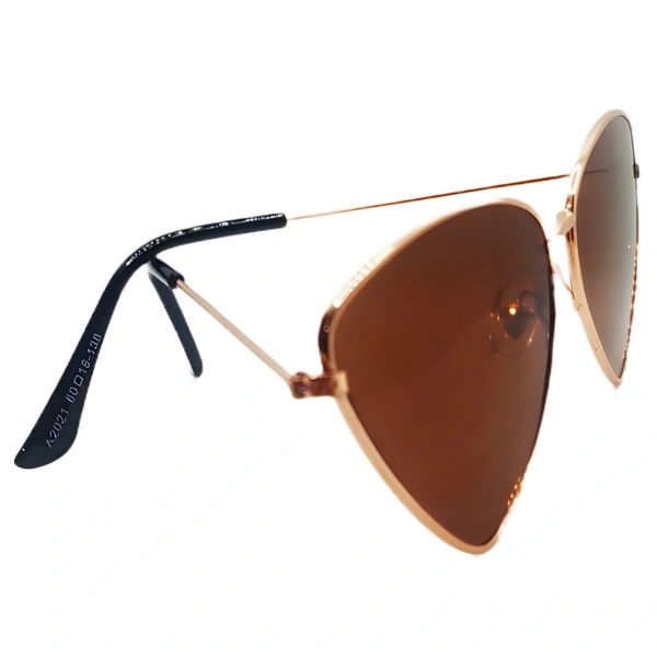 "🌟 MALUKKS Limited Edition Brown Shade Rose Gold Sunglasses Unisex 😎" - Brown, Free Size