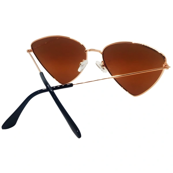 "🌟 MALUKKS Limited Edition Brown Shade Rose Gold Sunglasses Unisex 😎" - Brown, Free Size