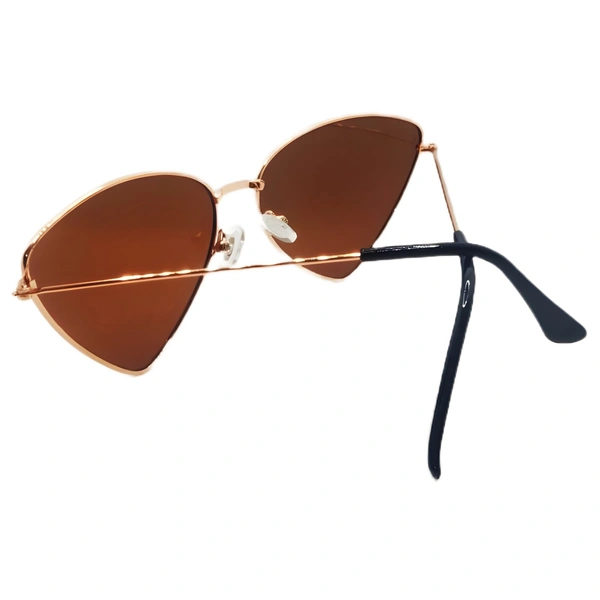 "🌟 MALUKKS Limited Edition Brown Shade Rose Gold Sunglasses Unisex 😎" - Brown, Free Size