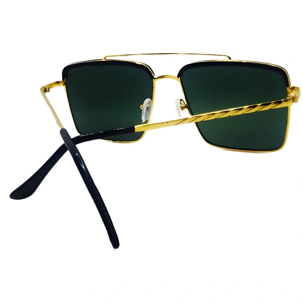 "🌟 MALUKKS Premium Gold & Black Limited Edition Sunglasses Unisex 😎" - Black, Free Size