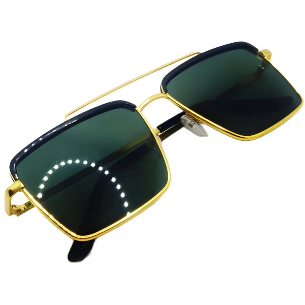 "🌟 MALUKKS Premium Gold & Black Limited Edition Sunglasses Unisex 😎" - Black, Free Size