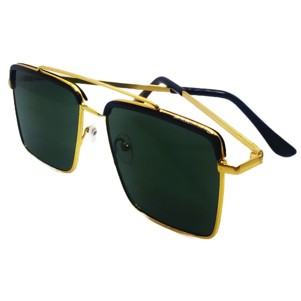 "🌟 MALUKKS Premium Gold & Black Limited Edition Sunglasses Unisex 😎" - Black, Free Size