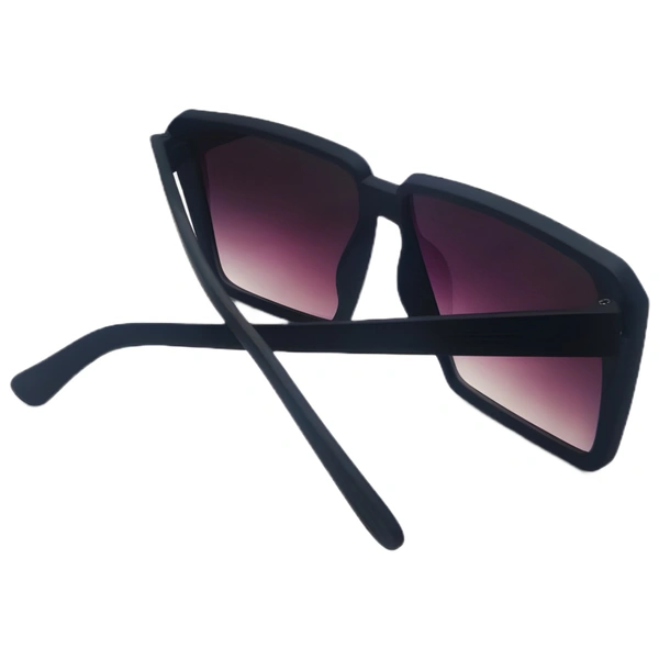 "Matt Black Scratchless Elegance: MALUKKS Big Matty Limited Edition Sunglasses" - Purple Taupe, Free Size