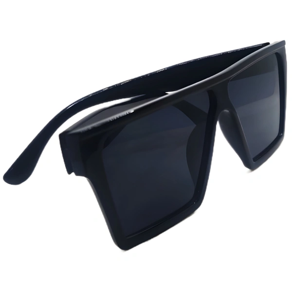 "Elevate Your Look with MALUKKS Glossy Z Black Sunglasses Unisex! 😎🌟" - Black, Free Size
