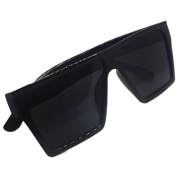 "Elevate Your Look with MALUKKS Glossy Z Black Sunglasses Unisex! 😎🌟" - Black, Free Size