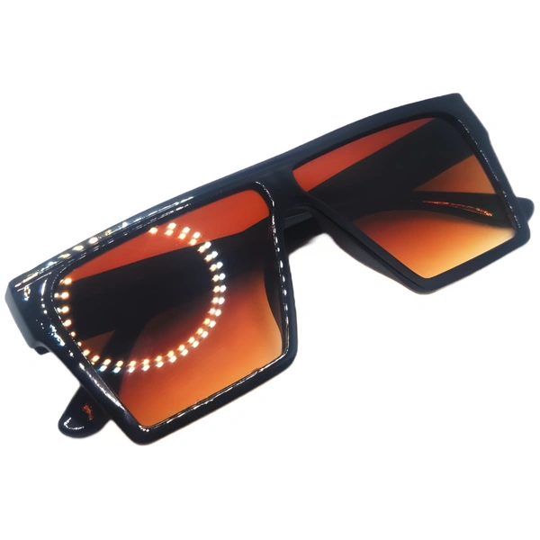 "Elevate Your Look with MALUKKS Glossy Brown Sunglasses Unisex! 😎🌟" - Brown, Free Size