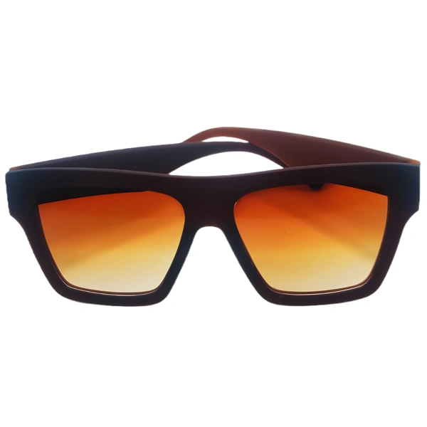😎 "Unleash Your Style with MALUKKS 'Trendy Brown' Matte Finish Sunglasses - Exclusively on MALUKKS" 🌟🕶️🇮🇳 - Brown, Standard