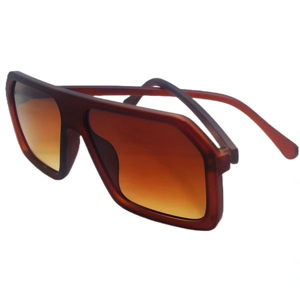 "MALUKKS Matt Z Brown Limited Edition Pure Brown Sunglasses" - Brown, Free Size
