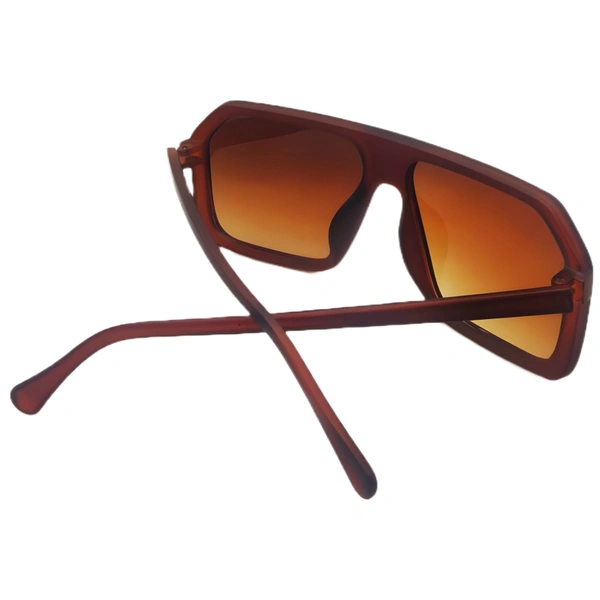 "MALUKKS Matt Z Brown Limited Edition Pure Brown Sunglasses" - Brown, Free Size