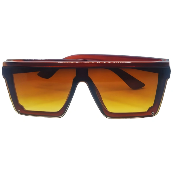 "🔒 Premium Class Brown Glossy Finish Sunglasses by MALUKKS: Limited Edition Trending Model 🕶️" - Brown, Free Size