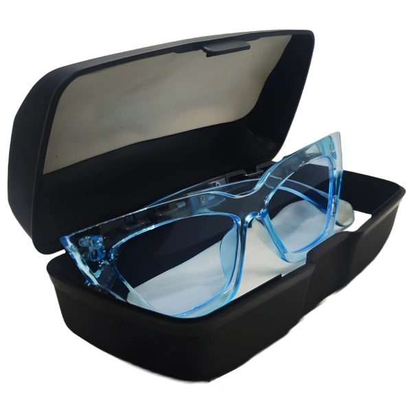 "Malukks Premium Line Exclusive Pastel Blue Sunglasses with Trending Shape and Mirror Cut Frame Girls" - Free Size, Pastel Blue