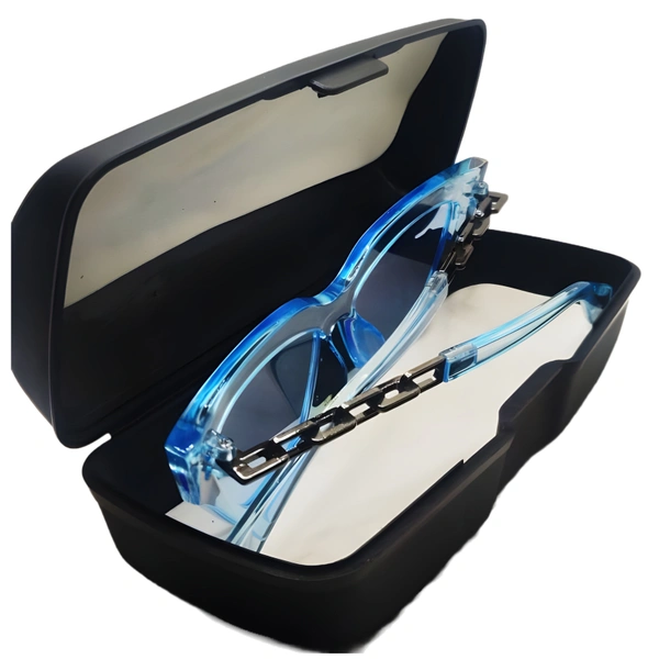 "Malukks Premium Line Exclusive Pastel Blue Sunglasses with Trending Shape and Mirror Cut Frame Girls" - Free Size, Pastel Blue