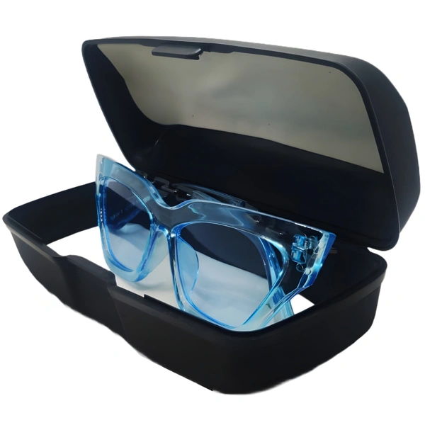 "Malukks Premium Line Exclusive Pastel Blue Sunglasses with Trending Shape and Mirror Cut Frame Girls" - Free Size, Pastel Blue